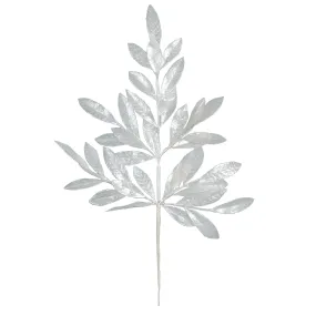 23" Metallic Bay Leaf Spray: Iridescent