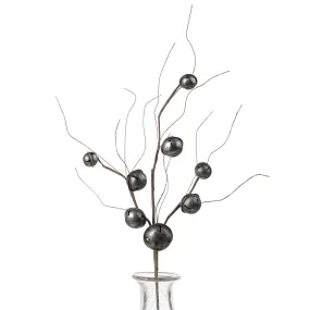 24" Jingle Bell Spray: Vintage Galvanized