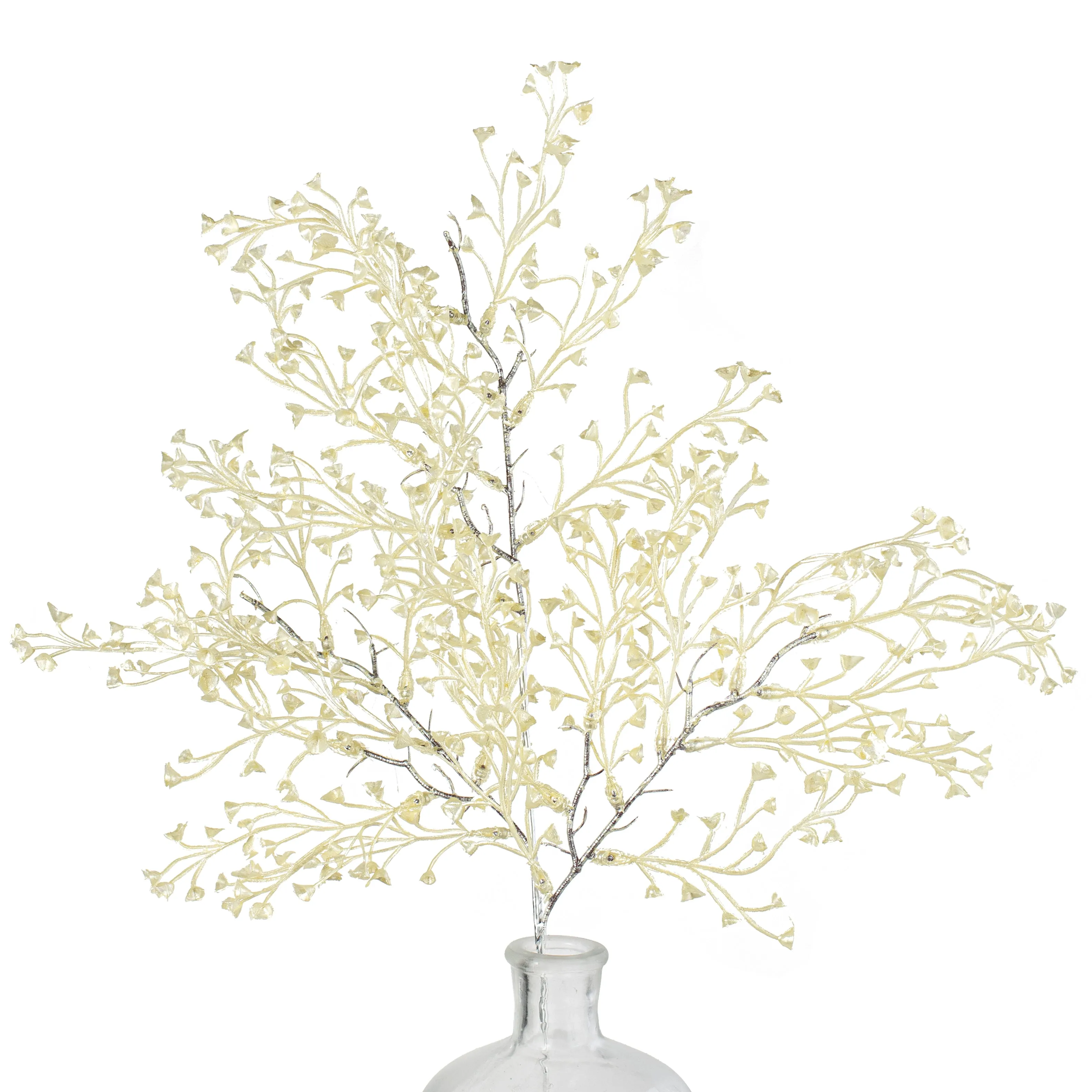 28" Pearl Mini Flower Spray: Yellow