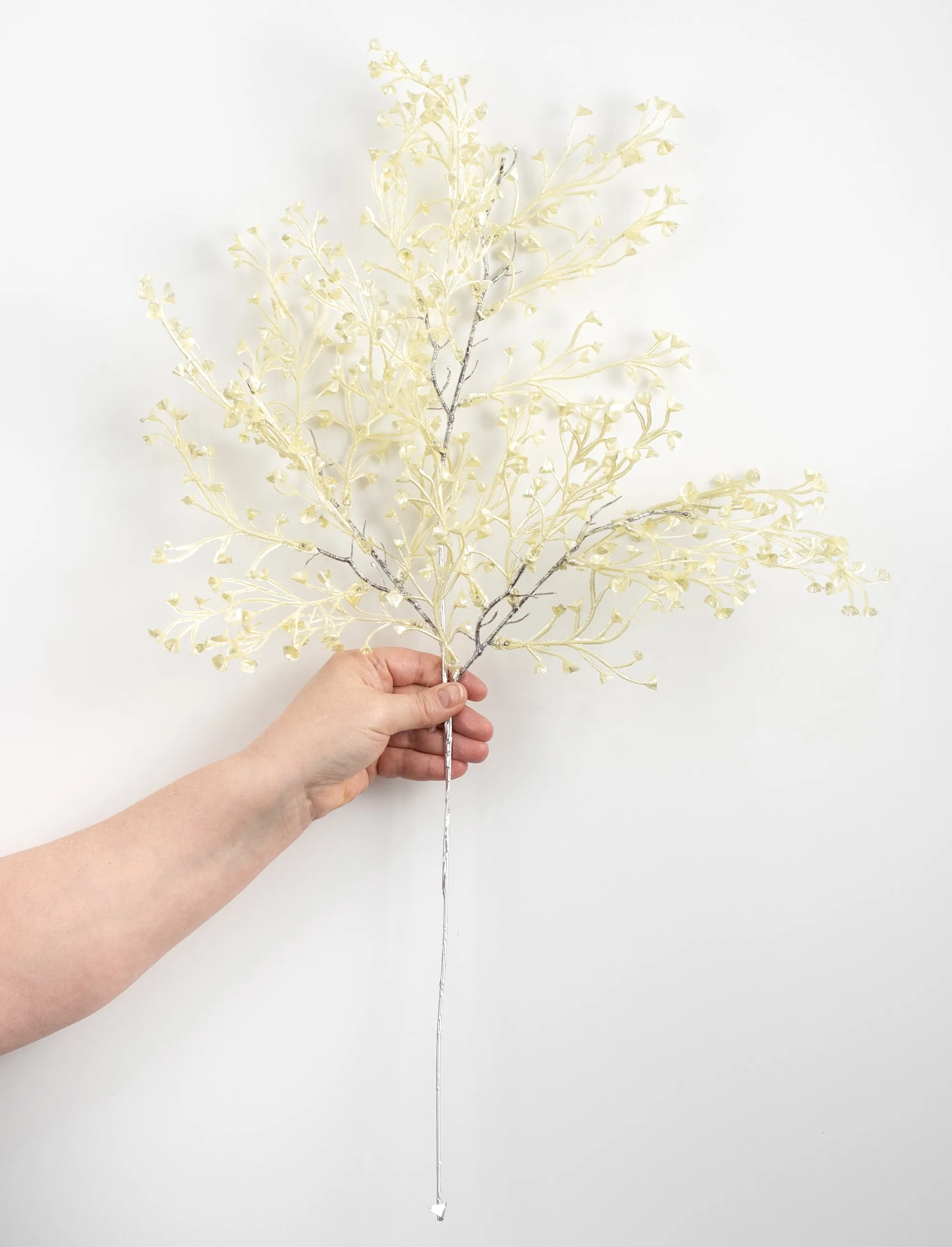 28" Pearl Mini Flower Spray: Yellow