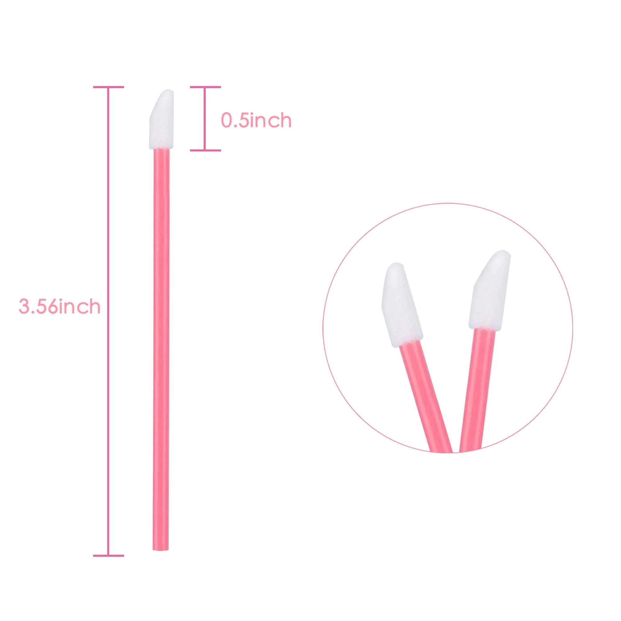 400PCS Disposable Lip Brushes Lip Gloss Applicators Make Up Brush Lipstick Lip Gloss Wands Makeup Applicators Brushes Applicator Tool Makeup Beauty Tool Kits Disposable Lip Brushes Tool Kits Pink