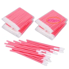 400PCS Disposable Lip Brushes Lip Gloss Applicators Make Up Brush Lipstick Lip Gloss Wands Makeup Applicators Brushes Applicator Tool Makeup Beauty Tool Kits Disposable Lip Brushes Tool Kits Pink