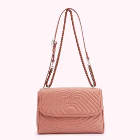 AGATE LIP RIPPLE QUILTED LEATHER BROOKE CROSSBODY BAG
