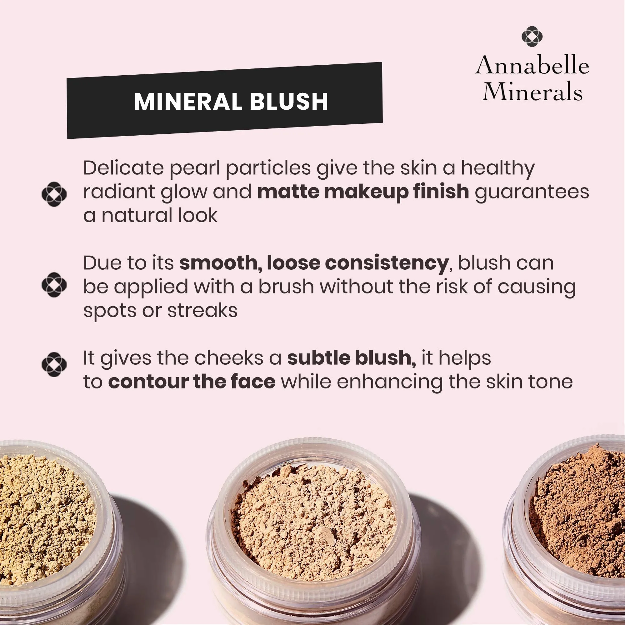Annabelle Minerals - All-Natural Mineral Blush Powder - Matte Makeup Finish - Highly Pigmented - Save & Long Lasting Make-up - Natural Fresh Look - For All Skin Types - Vegan - Satin Coral 4g Coral Satin