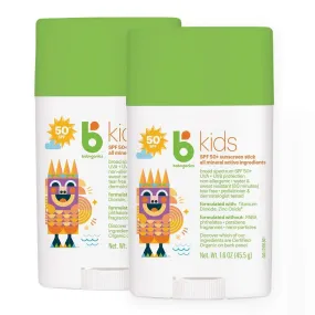 Babyganics SPF 50 Travel Size Kids Sunscreen Stick UVA UVB Protection | Water & Sweat Resistant |Non Allergenic, 2 Pack (1.6 Ounce) 2 Pack (1.6 Ounce)