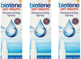 Biotene Gentle Mint Moisturizing Mouth Spray, Sugar-Free, for Dry Mouth and Fresh Breath, 1.5 Fl Oz (Pack of 3) 1.5 Fl Oz (Pack of 3)
