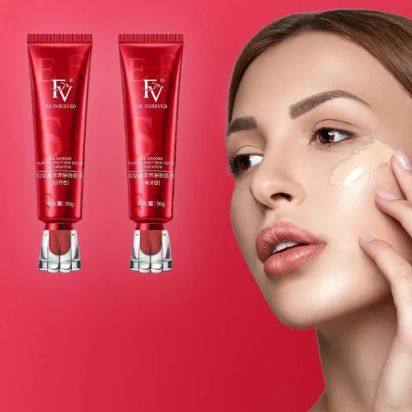 Fv Foundation Waterproof With Medium Coverage, Oil-free & Long Lasting, Matte Orever Foundation For Oily/normal Skin, Forever Liquid Makeup Foundation For Face, Natural Beige 30g