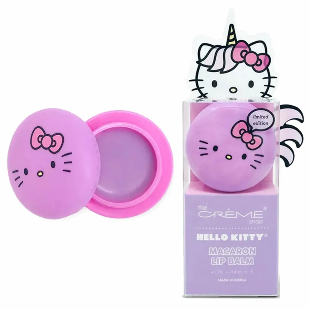 Hello Kitty Unircorn Macaron Lip Balm in a Display Box-Rainbow Shebert Vitamin E