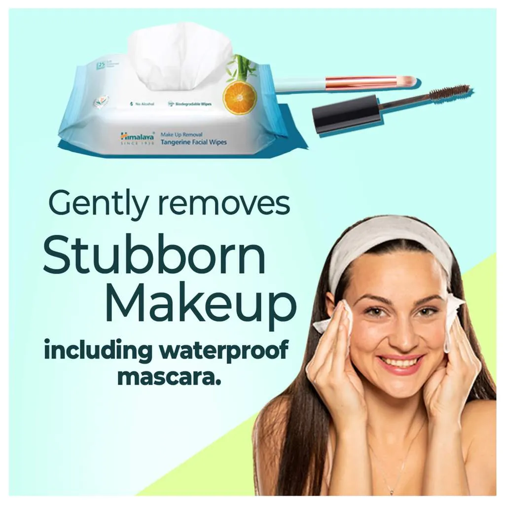 Himalaya Makeup Removal Tangerine Facial Wipes (25's)