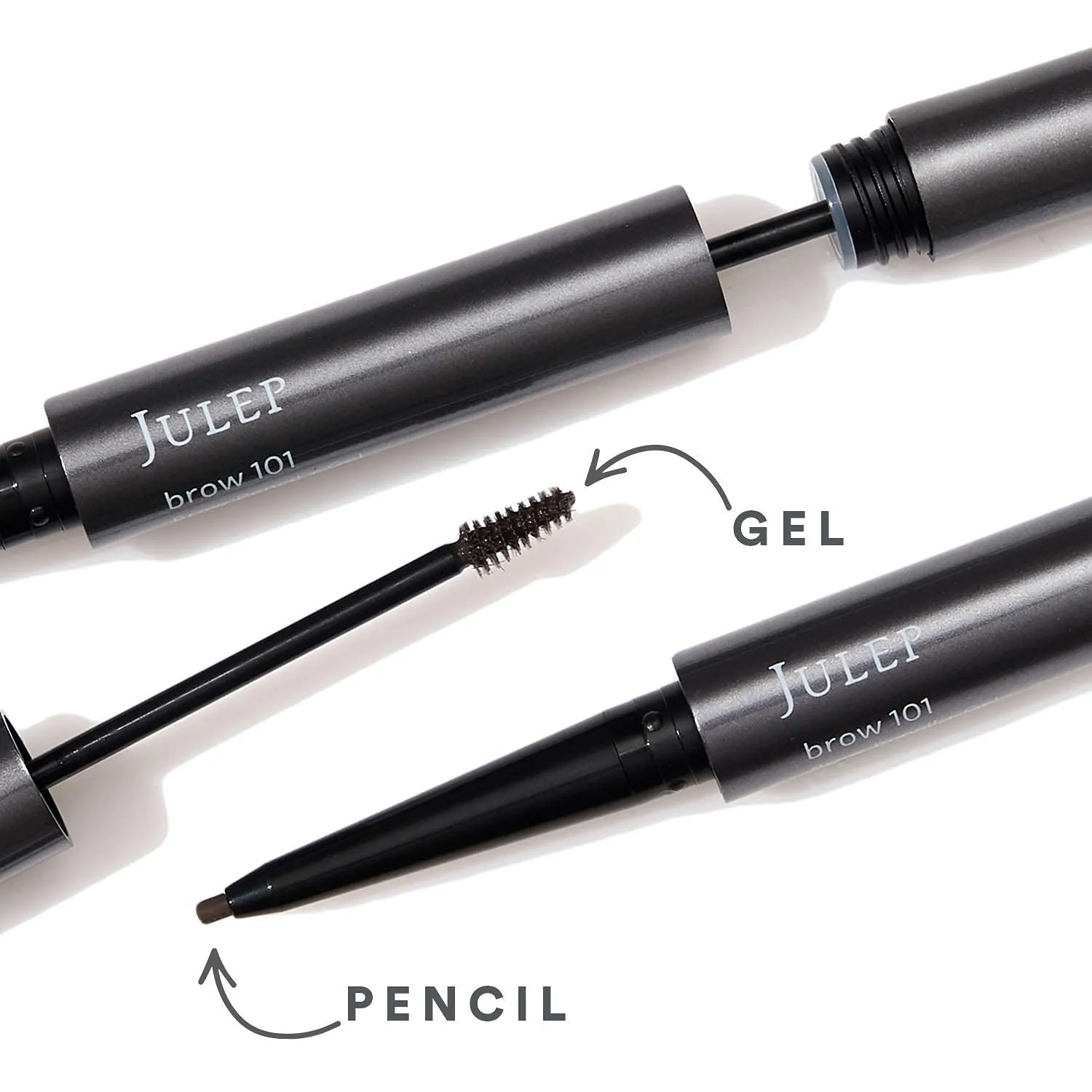 Julep Brow 101 Waterproof Definer Makeup Eyebrow Pencil and Tinted Gel, Dark Brown