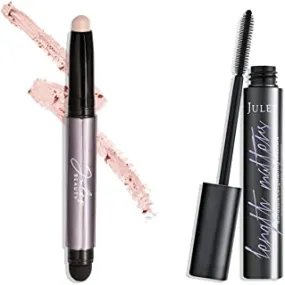 Julep Desert Matte Crème to Powder Waterproof Eyeshadow Stick & Length Matters Buildable Black Mascara