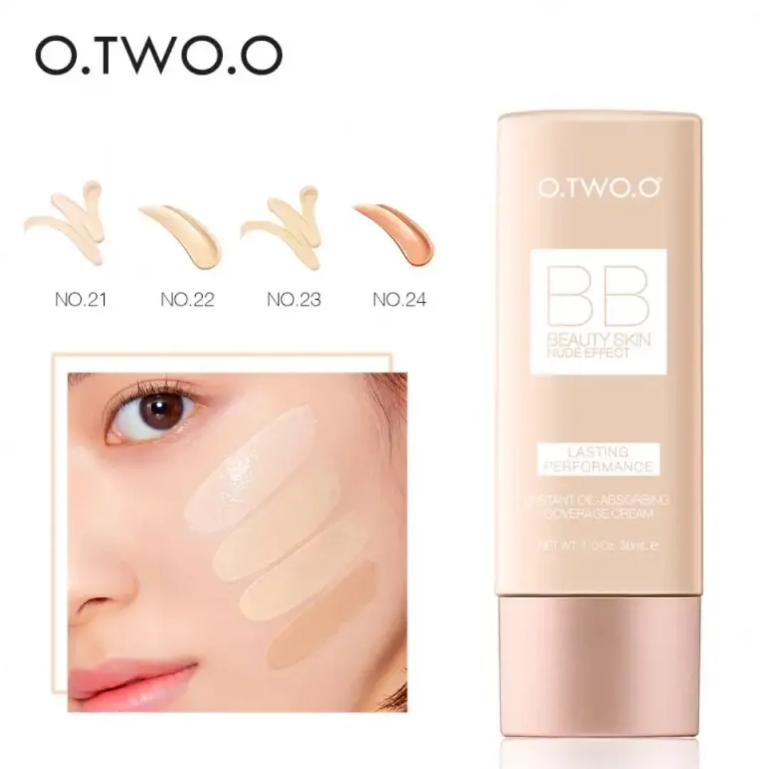 Lasting Performance BB Beauty Skin – Nude Effect Lightweight BB Liquid Foundation Cream, Suitable for All Skin Types – Shade #24 (Wheat)