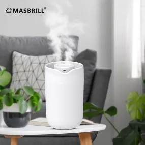 MASBRILL Humidifier for Room, 2L Cool Mist Quiet Humidifier for Baby, Humidifiers for Bedroom Large Room Whole House -White