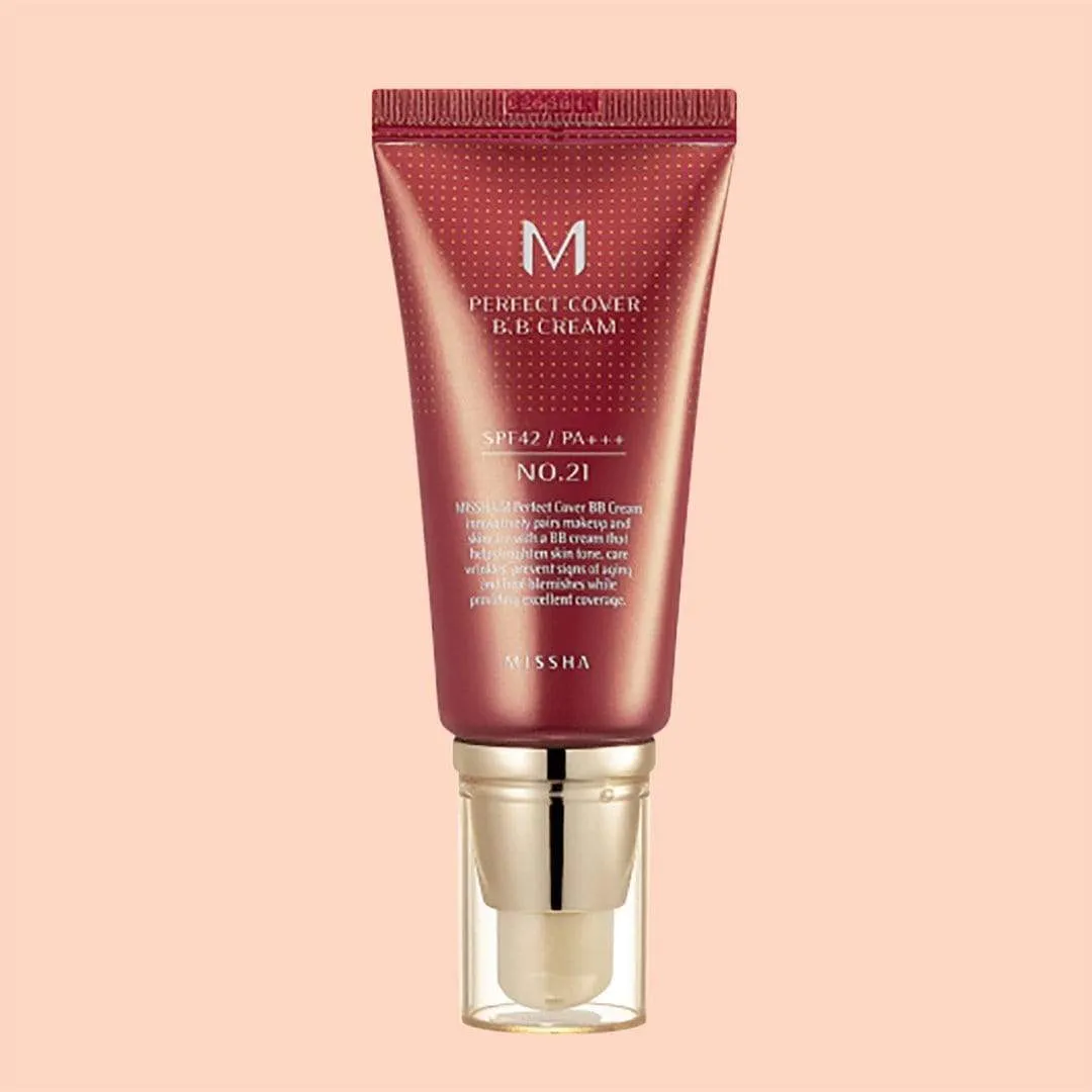 Missha. M Perfect Cover BB Cream SPF42 PA    [#21 Light Beige]
