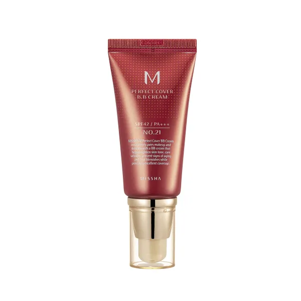 Missha. M Perfect Cover BB Cream SPF42 PA    [#21 Light Beige]