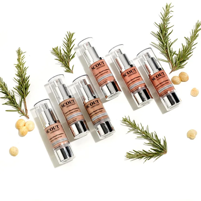 Organic Healthy Glow Fluid Foundation with Rose & Grapefruit