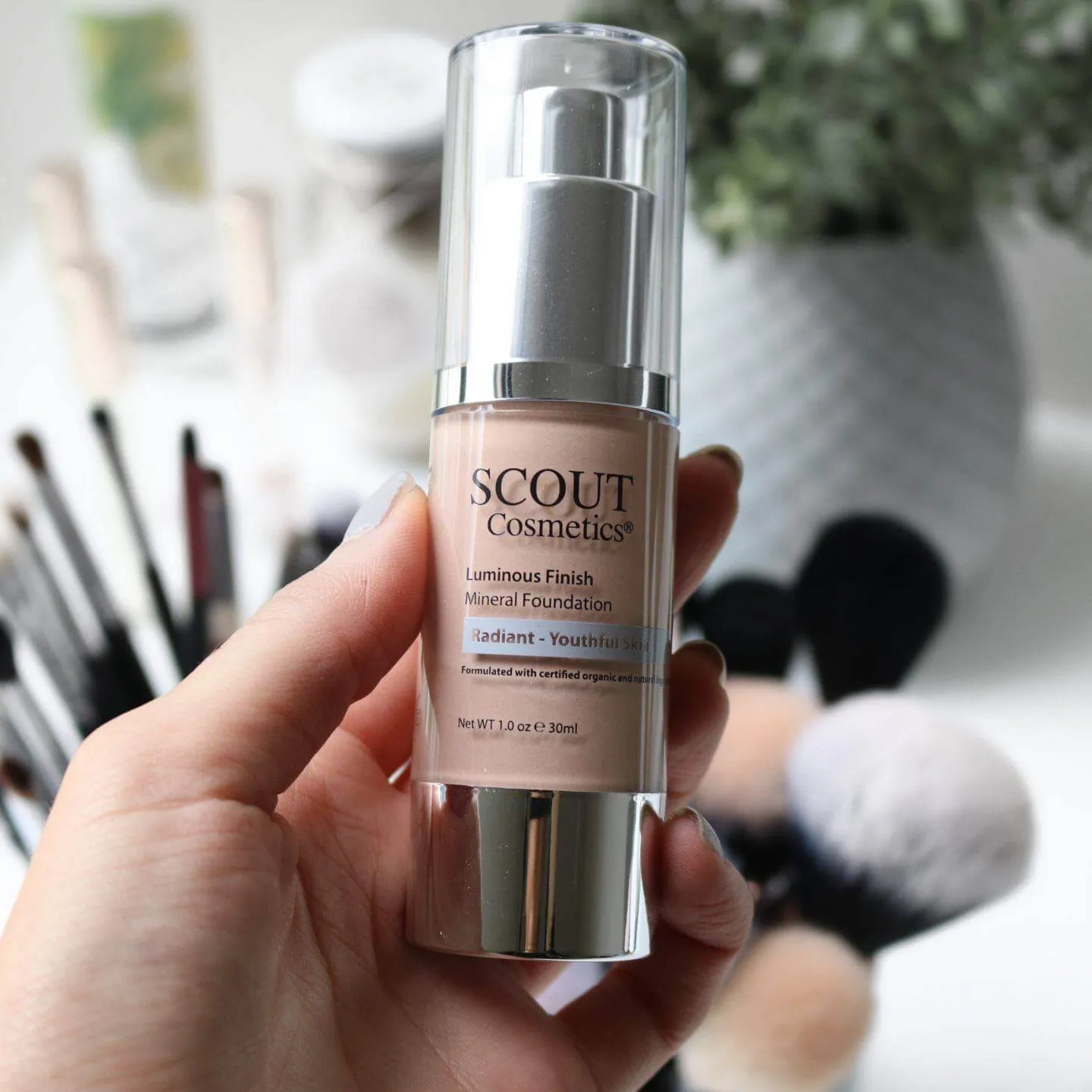 Organic Healthy Glow Fluid Foundation with Rose & Grapefruit