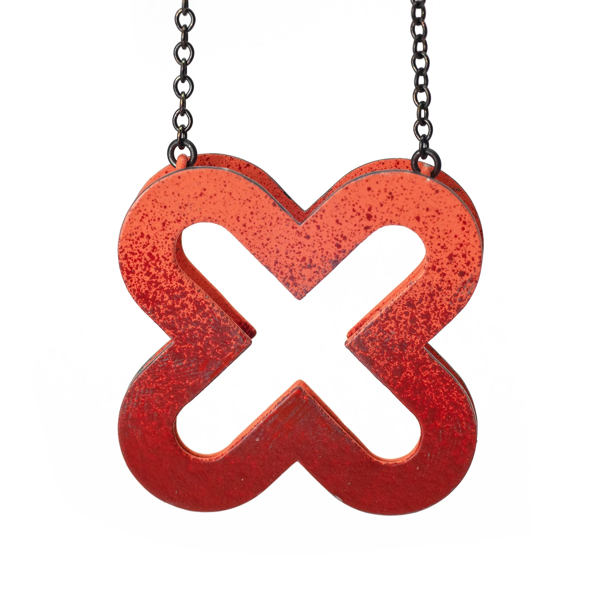 Red Small X Pendant