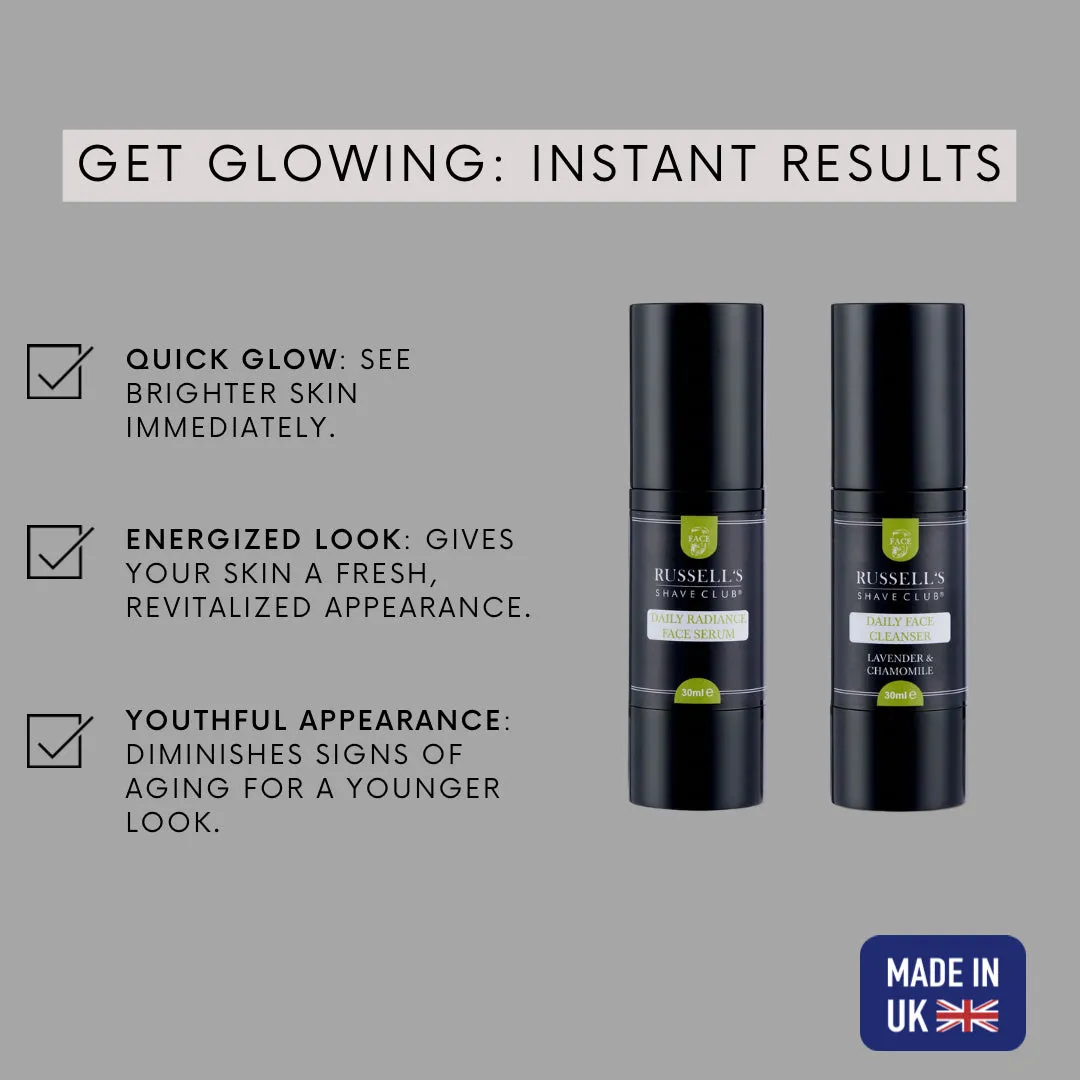 Russell's Radiant Complexion Duo: Cleanser & Serum Set