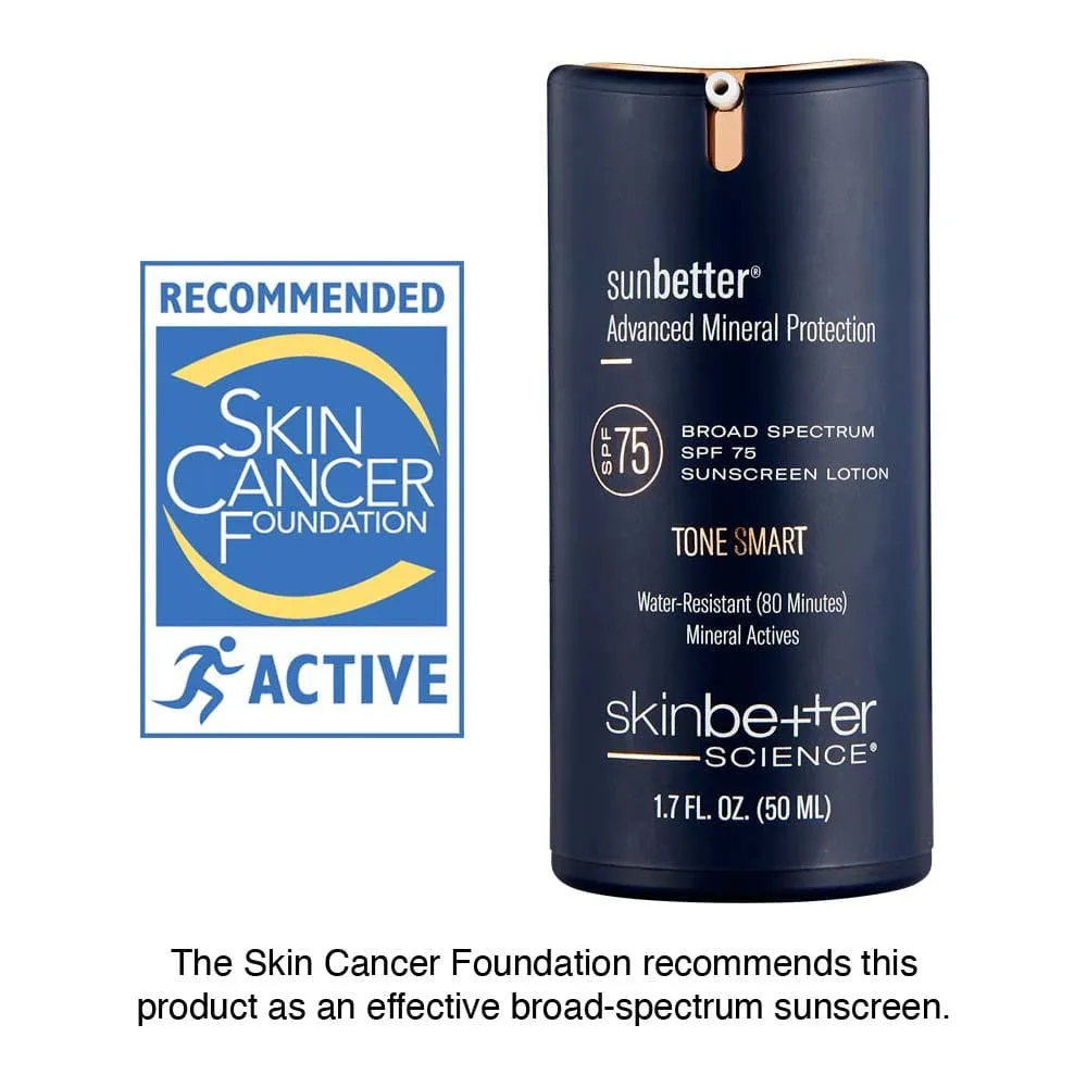 skinbetter science sunbetter TONE SMART SPF 75 Sunscreen Lotion