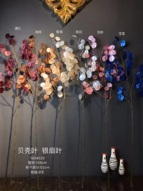 White Shell long stem for Wedding artificial flower